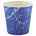 Dart Double-Wrapped Paper Buckets, 165 Oz, Blue Marble, Pack Of 100 Buckets