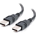 C2G 2m USB Cable - USB 2.0 A to USB A - M/M - Type A Male USB - Type A Male USB - 6.56ft - Black 1 thumbnail image