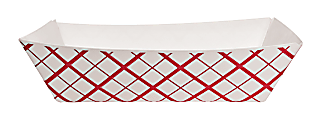 Southern Champion Paper Food Baskets, 3 lb capacity, Red/White checkerboard pattern, 500 baskets per Case, Sold by the Case 1 thumbnail image
