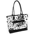 Parinda® Aaryn Quilted Fabric Tote With Faux-Leather Trim, White Floral