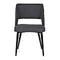 LumiSource Valencia Mid-Century Modern Chair, Black/Charcoal