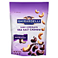 Ghirardelli® Chocolate-Covered Sea Salt Cashews, Dark Chocolate, 4.8 Oz, Pack Of 3 Bags 1 thumbnail image