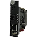 Perle C-100-S1SC20U Media Converter - 1 x Network (RJ-45) - 1 x SC Ports - 10/100Base-TX, 100Base-BX - 12.40 Mile - Internal