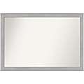 Amanti Art Narrow Non-Beveled Rectangle Framed Bathroom Wall Mirror, 26-1/2” x 38-1/2”, Vista Brushed Nickel 1 thumbnail image