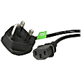 StarTech.com 6 ft Standard UK Computer Power Cord - Power cable - IEC 320 EN 60320 C13 (F) - BS 1363 (M) 1 thumbnail image