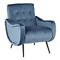LumiSource Rafael Lounge Chair, Black/Teal
