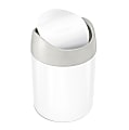 simplehuman Rectangular Open Top Metal Trash Can 2.6 Gallons 13 116 H x 6  14 W x 11 310 D Brushed Stainless Steel - Office Depot