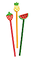 Office Depot® Brand Pencil Topper Eraser, Fruit Theme, Assorted Colors