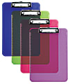 Office Depot® Brand Plastic Clipboard, 9" x 12-1/2", Assorted Colors (No Color Choice)