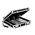 Vaultz® Locking CD/DVD Binder Case, 200-Disc Capacity, Black 1 thumbnail image