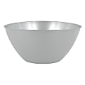 Amscan 2-Quart Plastic Bowls, 3-3/4" x 8-1/2", Silver, Set Of 8 Bowls