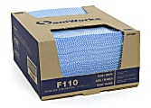 Hospeco SaniWorks® Choice Counter Towels, 12" x 21", Blue/White, Pack Of 200 Towels 1 thumbnail image
