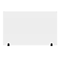 LUX DIVTT-C Reclaim Acrylic Freestanding Sneeze Guard Desk Divider, 48" x 30", Clear 1 thumbnail image