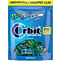 Orbit Peppermint, Spearmint And Wintermint Assorted Sugar-Free Chewing Gum Bulk Pack, 13.4 Oz, Bag Of 200 Pieces