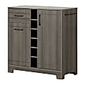 South Shore Vietti 12-Bottle Bar Cabinet With Bottle Storage, 36-1/4”H x 34-1/4”W x 16-3/4”D, Gray Maple 1 thumbnail image