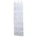 Honey Can Do 24-Pocket Over-the-Door Shoe Organizer, 64-1/8"H x 18-1/2"W x 1/2"D, White 1 thumbnail image