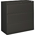HON® 800 42"W x 19-1/4"D Lateral 3-Drawer File Cabinet With Lock, Charcoal 1 thumbnail image