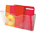 Deflecto Euro-Style DocuPocket Wall File, 6-5/8"H x 15"W x 4"D, Clear