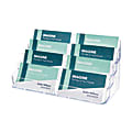 Deflecto 8-Compartment Business Card Holder, 3 7/8"H x 7 7/8"W x 3 5/8"D, Clear, 70801RT