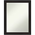 Amanti Art Narrow Non-Beveled Rectangle-Framed Bathroom Wall Mirror, 27-1/2" x 21-1/2", Furniture Espresso
