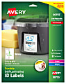 Avery® Easy Align® Self-Laminating ID Labels, 00755, Rectangle, 3-1/2" x 4-1/2", White, Pack of 50 1 thumbnail image