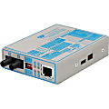 Omnitron FlexPoint T1/E1 Fiber Media Converter RJ48 ST Single-Mode 30km - 1 x T1/E1; 1 x ST Single-Mode; No Power Adapter; Lifetime Warranty 1 thumbnail image
