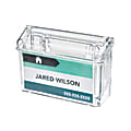 Deflecto® Grab-A-Card® Outdoor Business Card Holder, 4 1/4"H x 2 7/8"W x 1 1/2"D, Clear