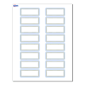 Avery® Print-To-The-Edge Labels & Sure Feed®, S00-D2E-PRWMP10, 1" x 2-5/8", Matte White, Preprinted Blue Border & Gold Dots Design, Pack Of 160 1 thumbnail image
