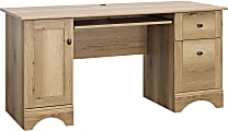 Sauder® Select 60"W Double-Pedestal Computer Desk, Timber Oak