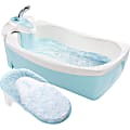 Summer Infant Lil' Luxuries Whirlpool, Bubbling Spa and Shower, Blue - Infant Bath - Whirlpool Bubbling Spa and Shower - Deluxe Newborn Sling - Keeps Baby Warm
