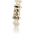 C2G VGA, 3.5mm Audio, Composite Video and RCA Stereo Audio Decorative Style Wall Plate - Ivory - 1 x Mini-phone Port(s) - 2 x RCA Port(s) - 1 x VGA Port(s)