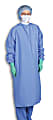 Medline 1-Ply Blockade Surgeons' Gowns, Snap Neck And Tie Mid-Back, X-Large, Ceil Blue, Pack Of 12 1 thumbnail image