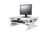 Kantek Sit-to-Stand Desk Riser, 5-3/10"H x 35"W x 24"D, White