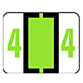 Smead® BCCRN Bar-Style Permanent Numerical Labels, 4, Light Green, Roll Of 500 1 thumbnail image