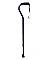 Medline Adjustable Aluminum Offset-Handle Cane, 29" - 38"H, Blue Ice 1 thumbnail image