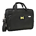Denco Sports Luggage Expandable Briefcase With 13" Laptop Pocket, Michigan Wolverines, Black