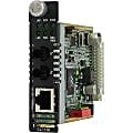 Perle CM-1110-M2ST05 Gigabit Ethernet Media and Rate Converter - 1 x Network (RJ-45) - 1 x ST Ports - 1000Base-SX, 10/100/1000Base-T - 1804.46 ft - Internal