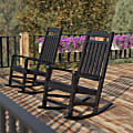 Flash Furniture Winston All-Weather Rocking Chairs, Black, Set Of 2 Chairs 1 thumbnail image