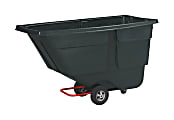 Rubbermaid® Commercial Products Service Truck, 38 5/8" x 56 3/4" x 28", 1/2 Cubic Yard, Black