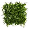 Nearly Natural Lush Mediterranean Fern 20”H Artificial UV Resistant Indoor/Outdoor Wall Panel, 20”H x 20”W x 3-1/2”D, Green