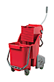 Unger 32 Qt Dual Compartment Mop Bucket - 31.7 quart - Handle - 40 ft x 31.7 ft x 40 ft - Red - 1 Carton 1 thumbnail image