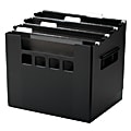 Pendaflex® Super Decoflex® 4-Storage File Folders, 11" x 12 3/4" x 10", Black