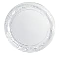Designerware WNA Comet 6" Floral Rim Disposable Clear Plate - 6" Diameter Plate - Polystyrene - Floral - Disposable - Clear - 180 Piece(s) / Carton