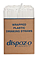 D&W Dispoz-o 7-3/4" Straws - 7.8" Length - Polypropylene - 1600 / Carton - Translucent 1 thumbnail image
