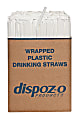 D&W Dispoz-o 7-3/4" Straws - 7.8" Length - Polypropylene - 1600 / Carton - Translucent