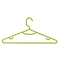Honey-Can-Do Plastic Tubular Hangers, 7 1/4"H x 3 3/4"W x 15 1/4"D, Green, Pack Of 60 1 thumbnail image