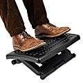 Mind Reader Anchor Collection Adjustable Ergonomic Foot Rest with Massage Rollers, 6-3/4"H x 13"W x 18"D, Black