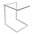 Lumisource Zenn Square End Table, Clear/Chrome 1 thumbnail image