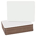 Flipside Round Corners Dry-Erase Lap Whiteboards, 9 1/2" x 12", White Finish Frame With Pack Of 24