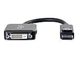 C2G 8in DisplayPort to DVI-D (Single-Link) Adapter Converter - M/F - 8 Inch DisplayPort Male to DVI-D Female Adapter Converter - Adapts a DP output to DVI-D - Supports resolutions up to 1920 x 1200 - Supports legacy Single-Link DVI-D display devices